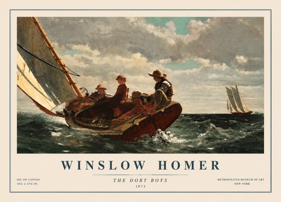 Winslow Homer The Dory Boys No5 - Poszter
