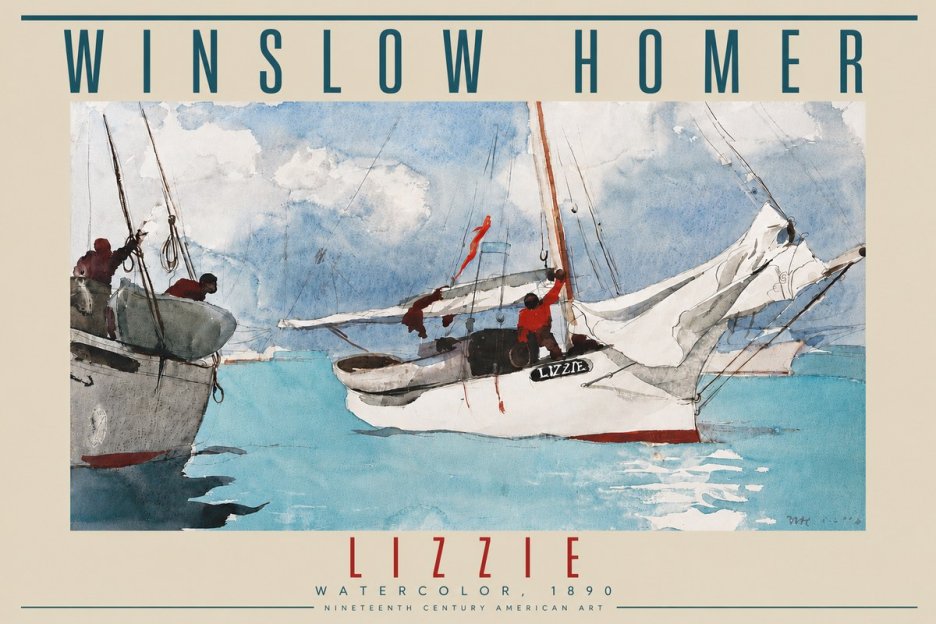Winslow Homer Lizzie No4 - Poszter