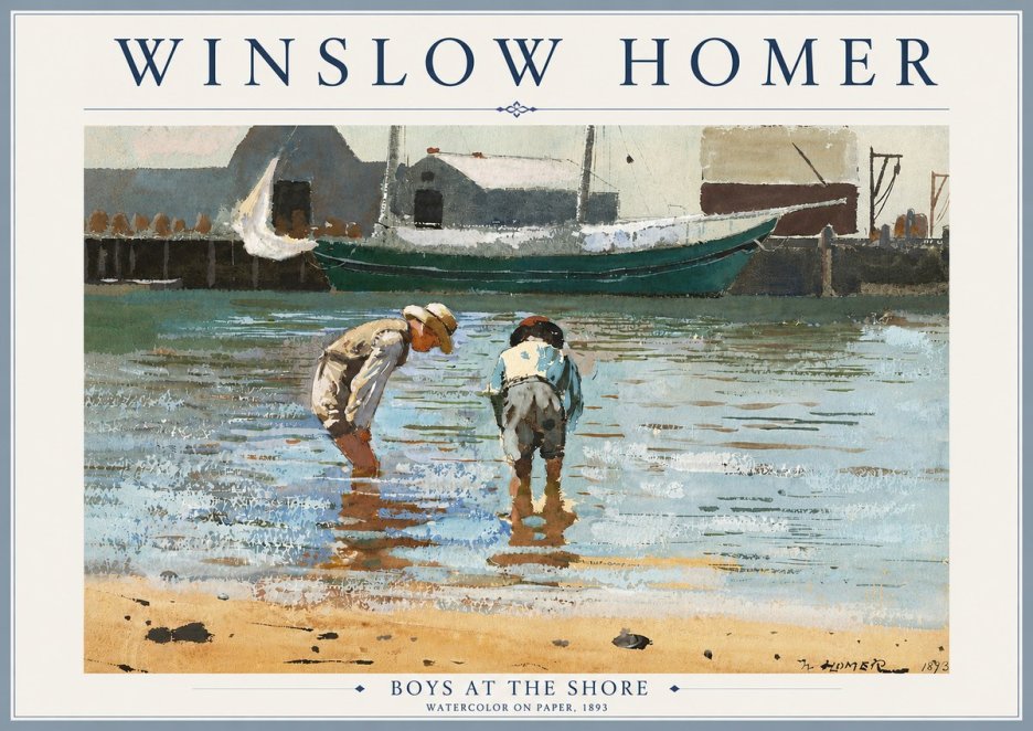 Winslow Homer Boys at the Shore No4 - Poszter