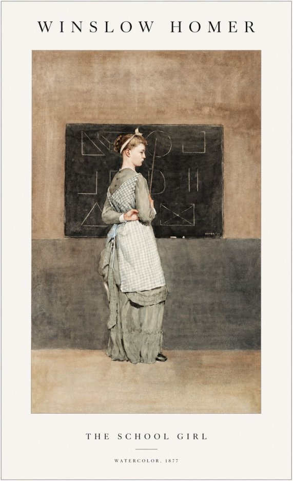 Winslow Homer The School Girl No1 - Poszter
