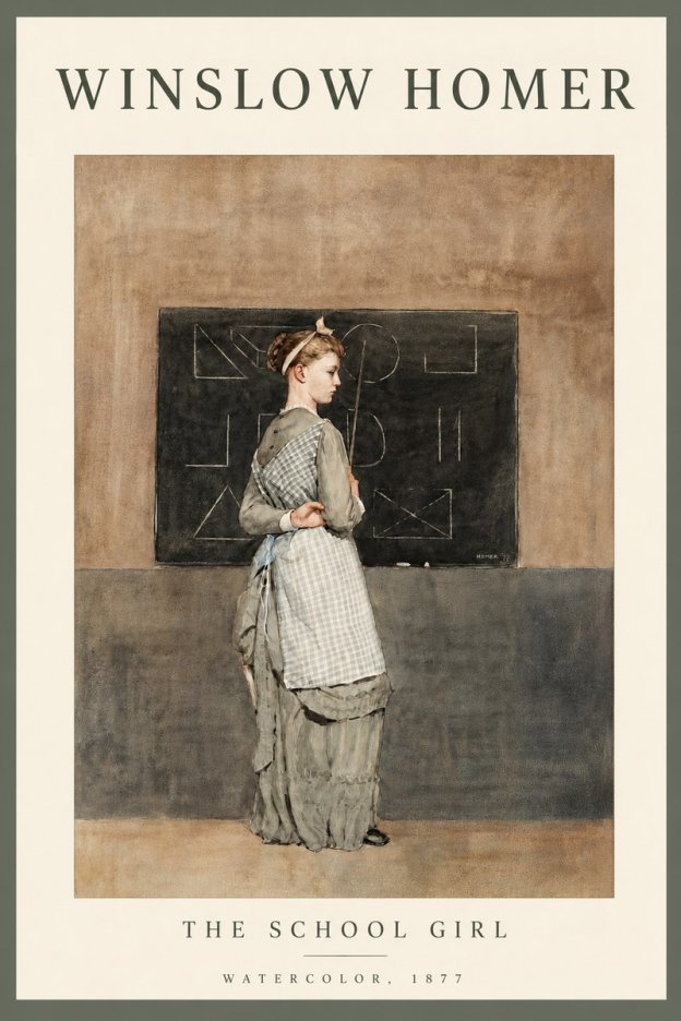 Winslow Homer The School Girl No4 - Poszter