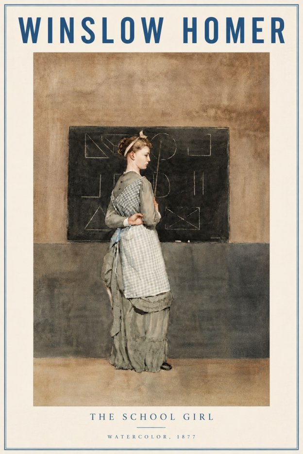 Winslow Homer The School Girl No5 - Poszter