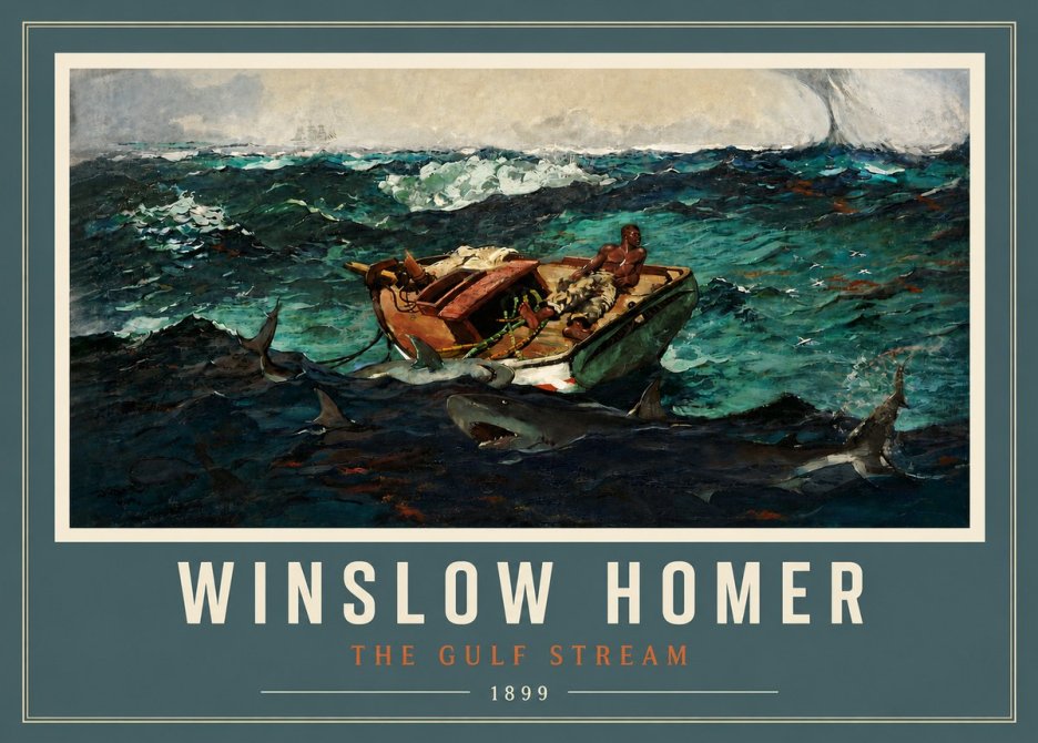 Winslow Homer The Gulf Stream No4 - Poszter