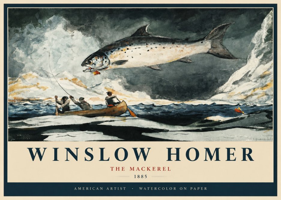 Winslow Homer The Mackerel No2 - Poszter