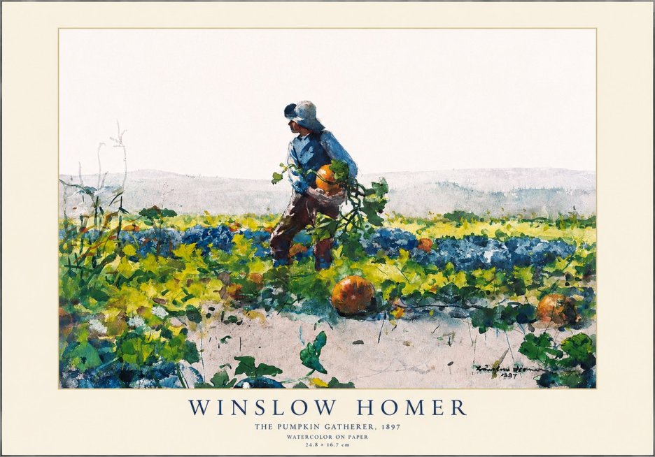 Winslow Homer The Pumpkin Gatherer, 1897 No1 - Poszter