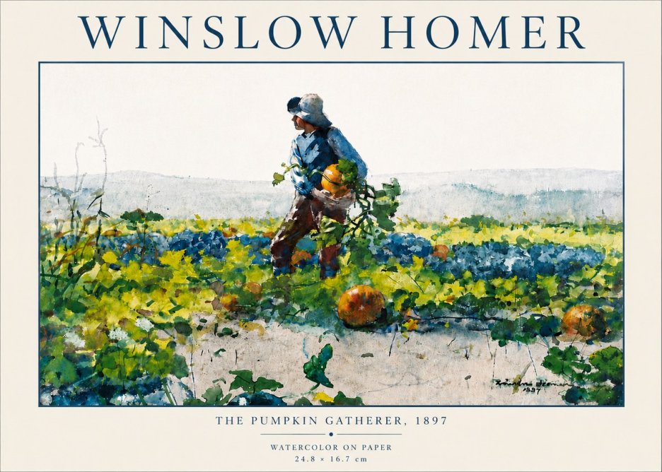 Winslow Homer The Pumpkin Gatherer, 1897 No5 - Poszter