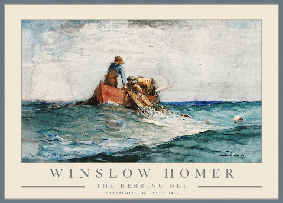Winslow Homer The Herring Net II No5 - Poszter