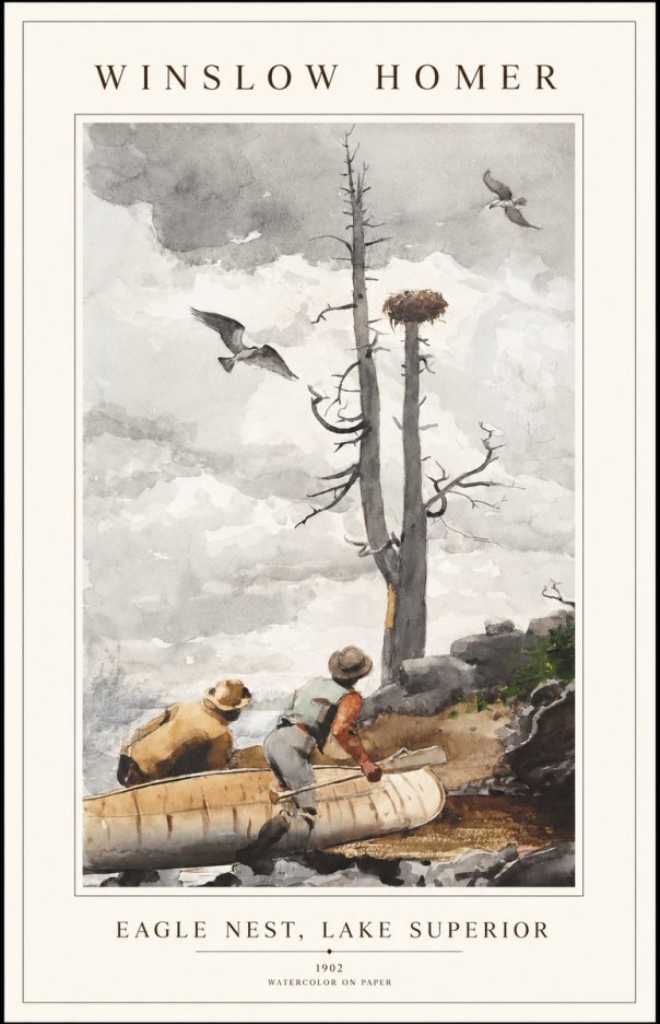 Winslow Homer Eagle Nest, Lake Superior No1 - Poszter