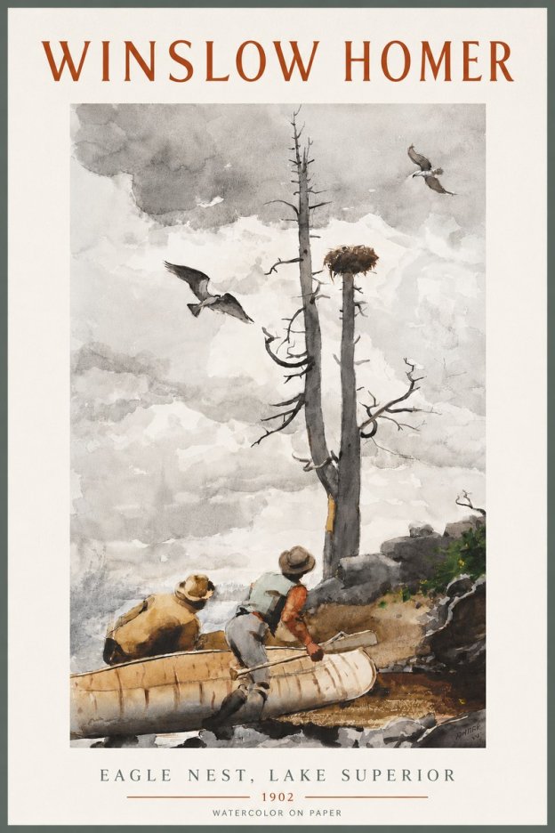 Winslow Homer Eagle Nest, Lake Superior No4 - Poszter