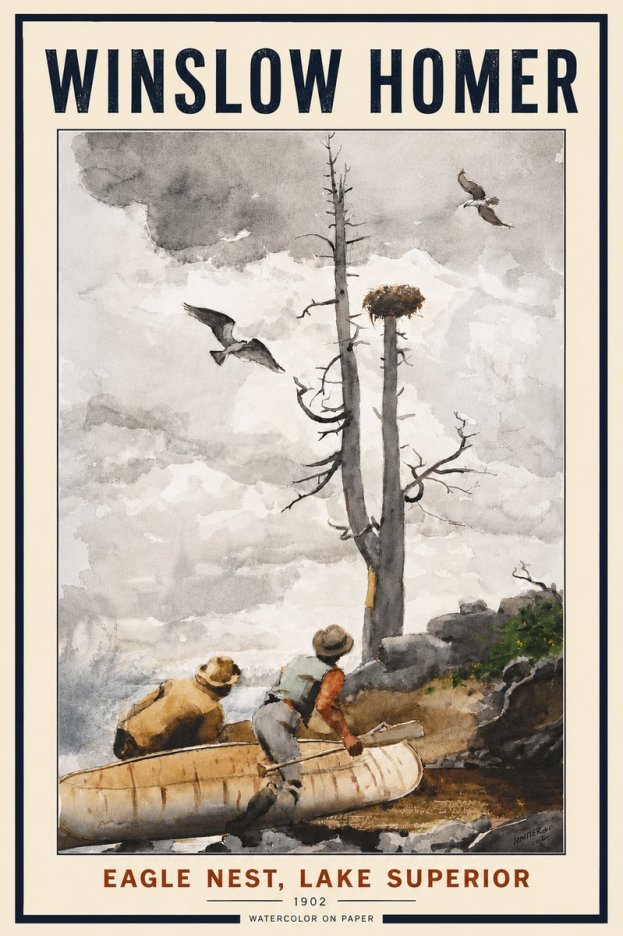 Winslow Homer Eagle Nest, Lake Superior No5 - Poszter