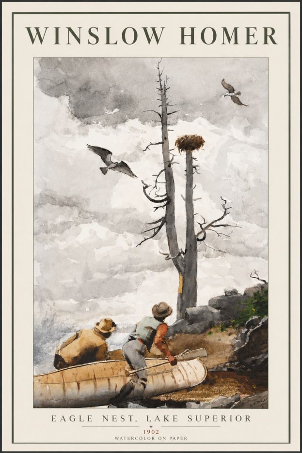 Winslow Homer Eagle Nest, Lake Superior No6 - Poszter