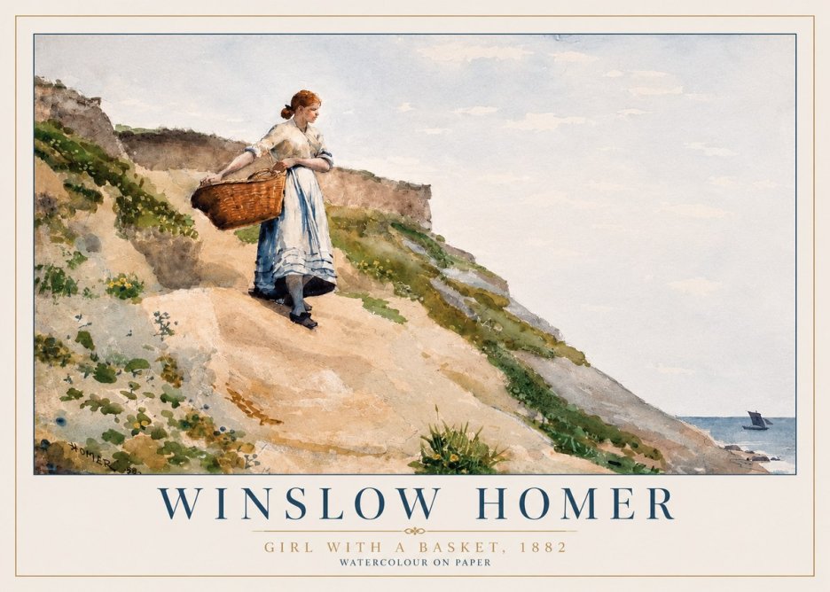 Winslow Homer A Coast Girl No3 - Poszter