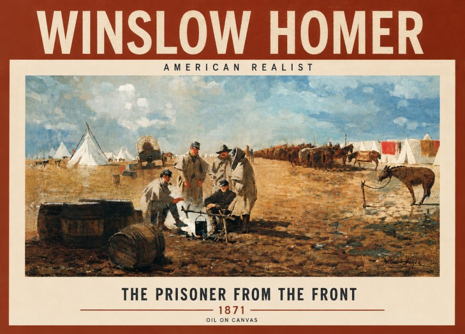 Winslow Homer The Prisoner from the Front No5 - Poszter