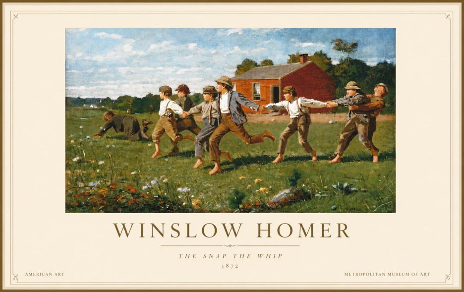 Winslow Homer The Snap the Whip No1 - Poszter