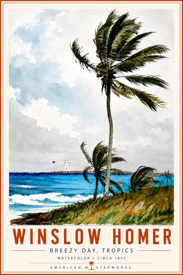 Winslow Homer Breezy Day, Tropics No6 - Poszter