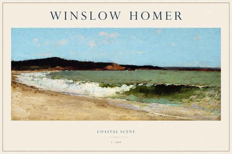Winslow Homer Coastal Scene No1 - Poszter
