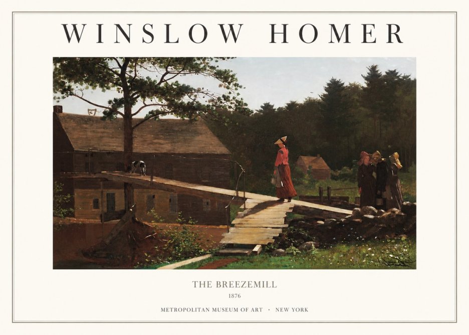 Winslow Homer The Breezemill No1 - Poszter