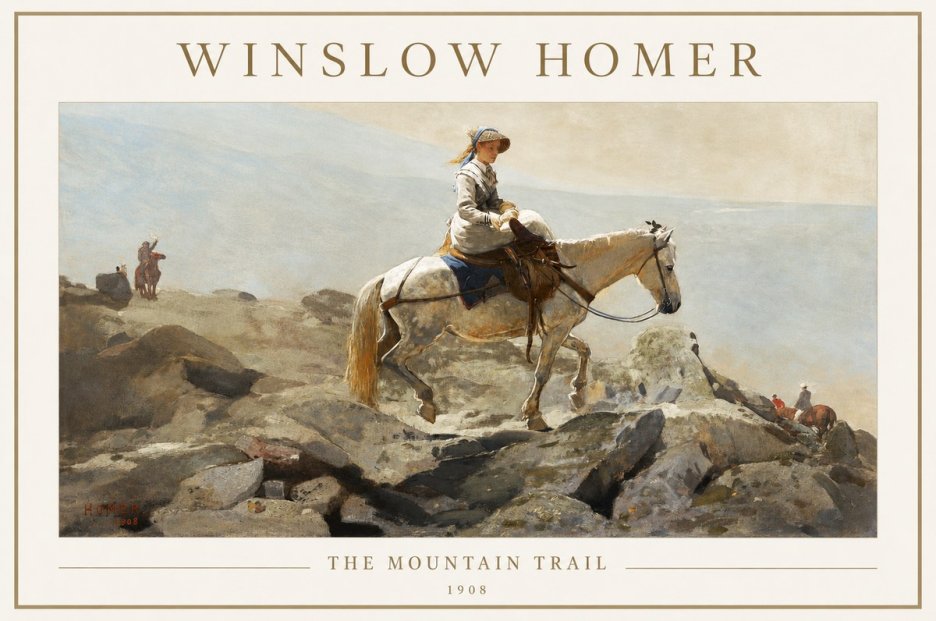 Winslow Homer The Mountain Trail No1 - Poszter