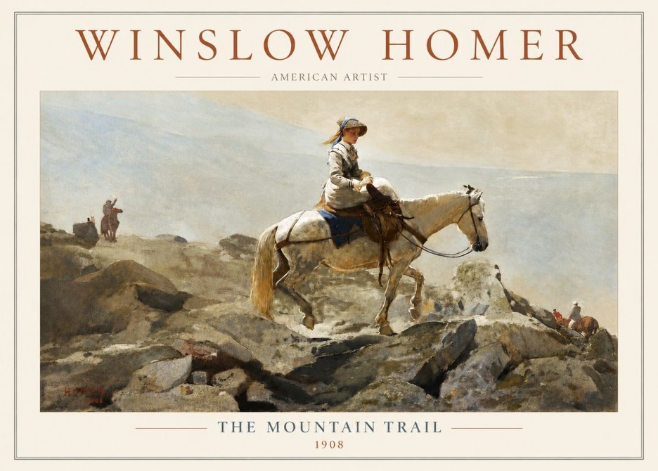 Winslow Homer The Mountain Trail No3 - Poszter