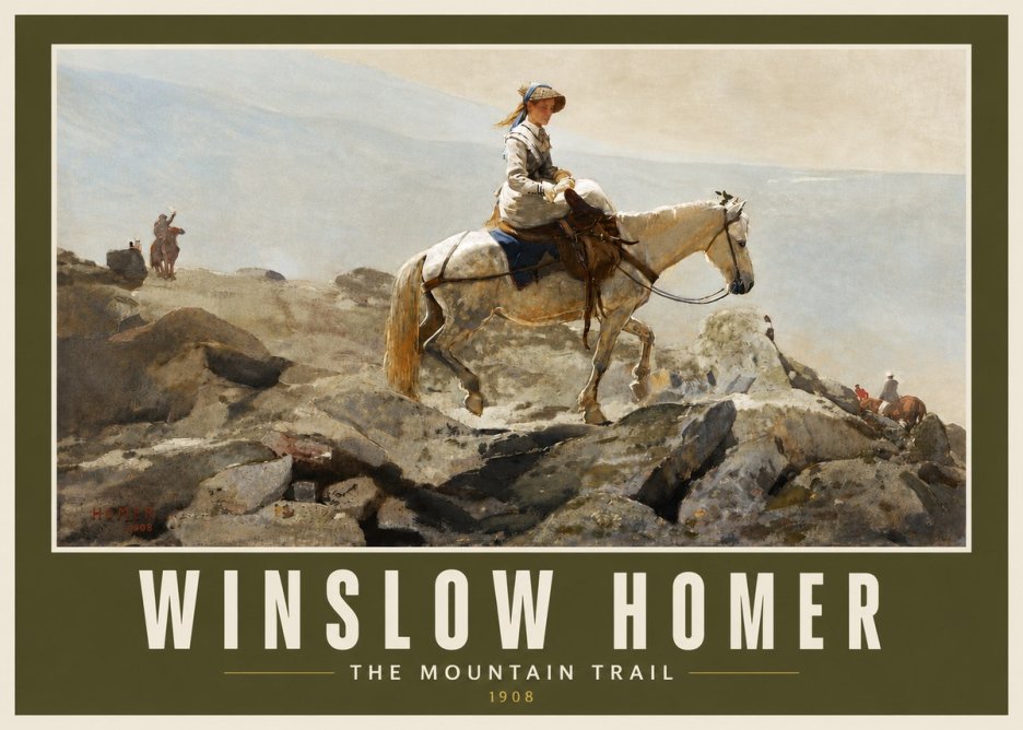Winslow Homer The Mountain Trail No4 - Poszter