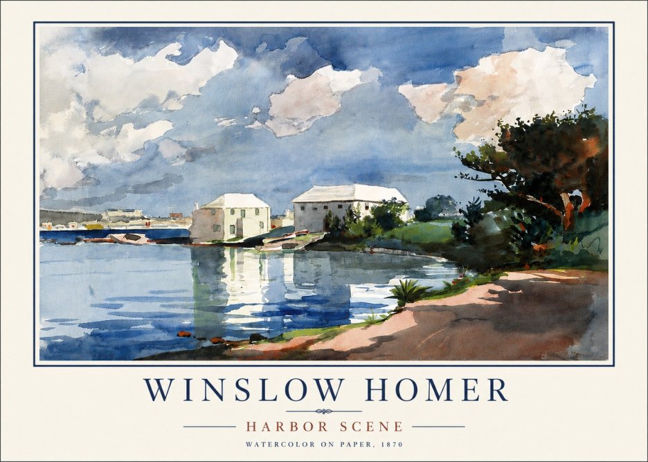 Winslow Homer Harbor Scene No5 - Poszter