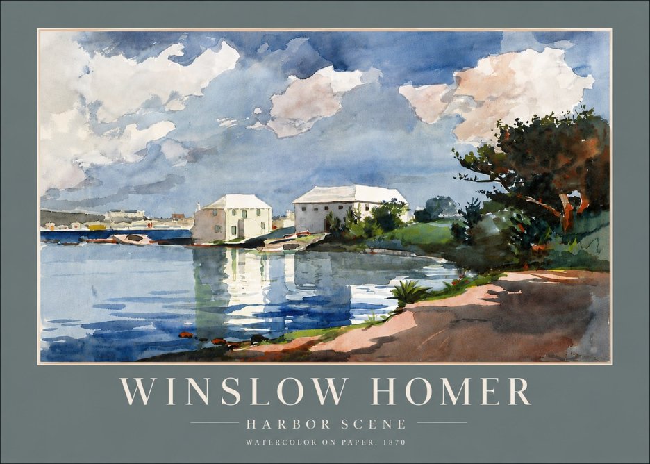 Winslow Homer Harbor Scene No6 - Poszter