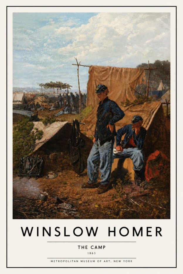 Winslow Homer The Camp No5 - Poszter