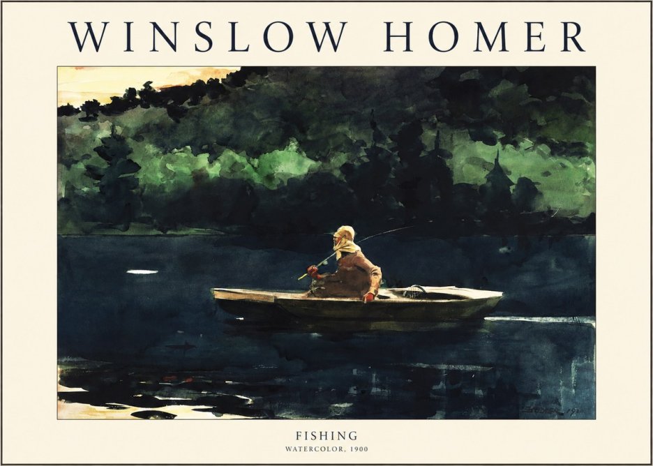 Winslow Homer Fishing No1 - Poszter