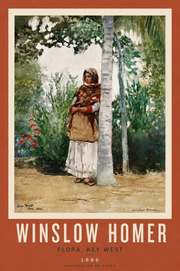Winslow Homer Flora, Key West No4 - Poszter