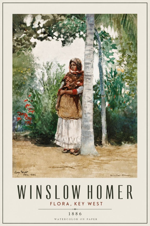 Winslow Homer Flora, Key West No5 - Poszter