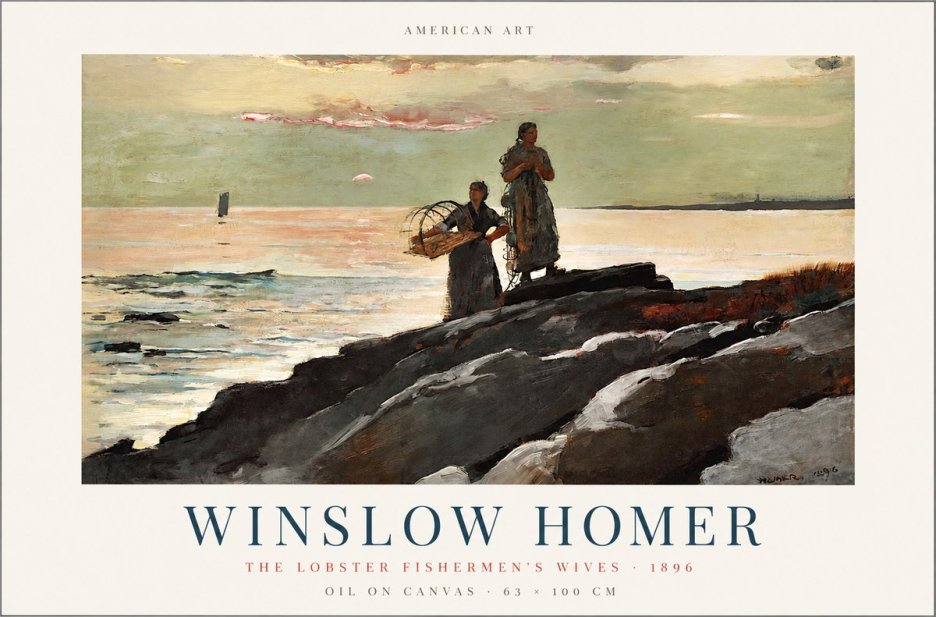 Winslow Homer The Lobster Fishermen's Wives No1 - Poszter