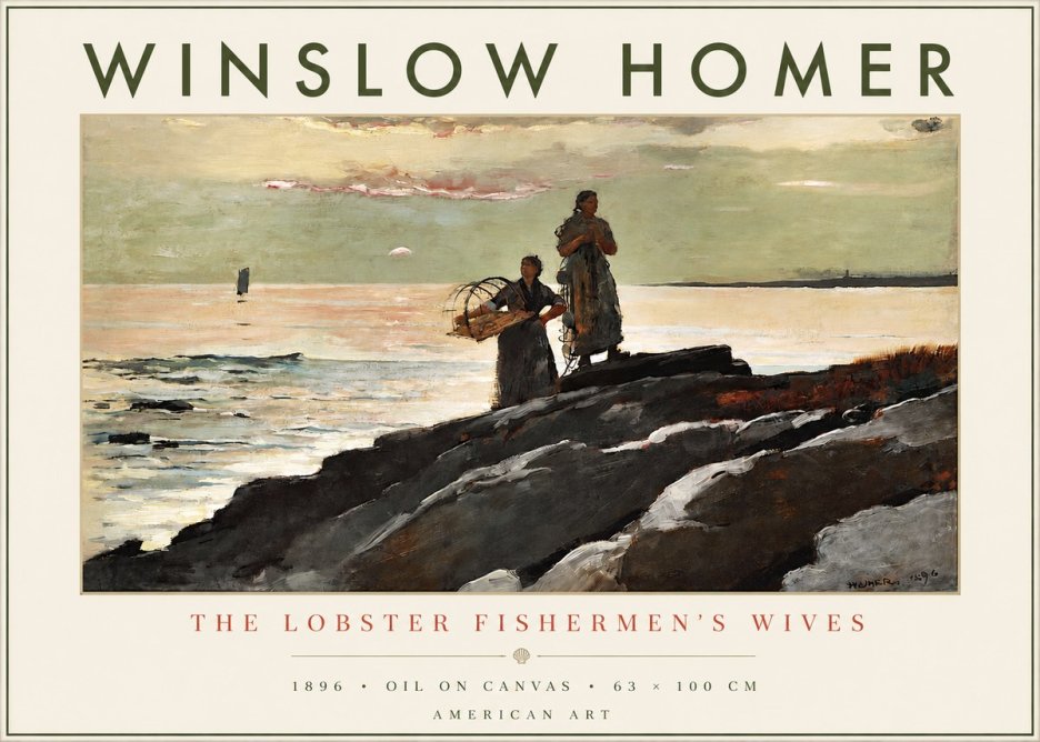 Winslow Homer The Lobster Fishermen's Wives No2 - Poszter