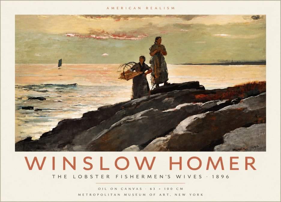 Winslow Homer The Lobster Fishermen's Wives No4 - Poszter
