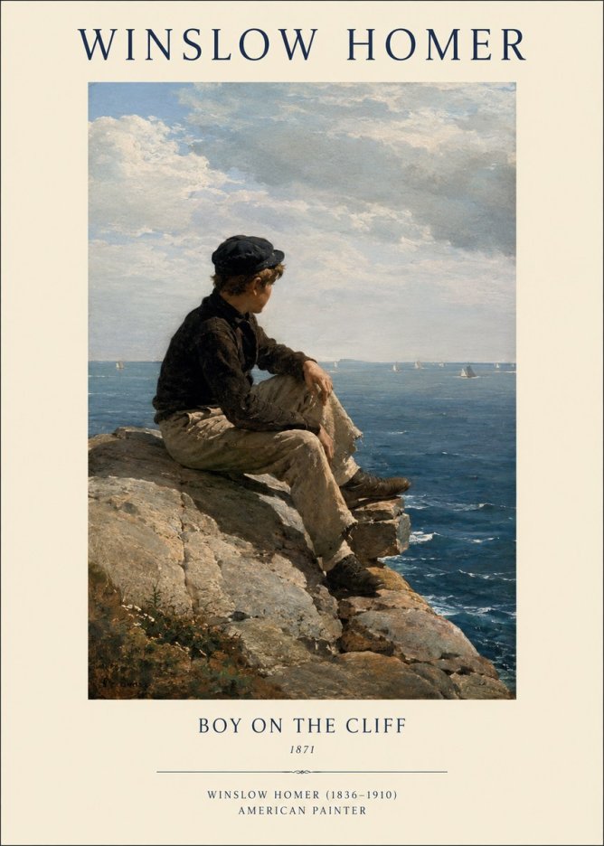 Winslow Homer Boy on the Cliff No1 - Poszter