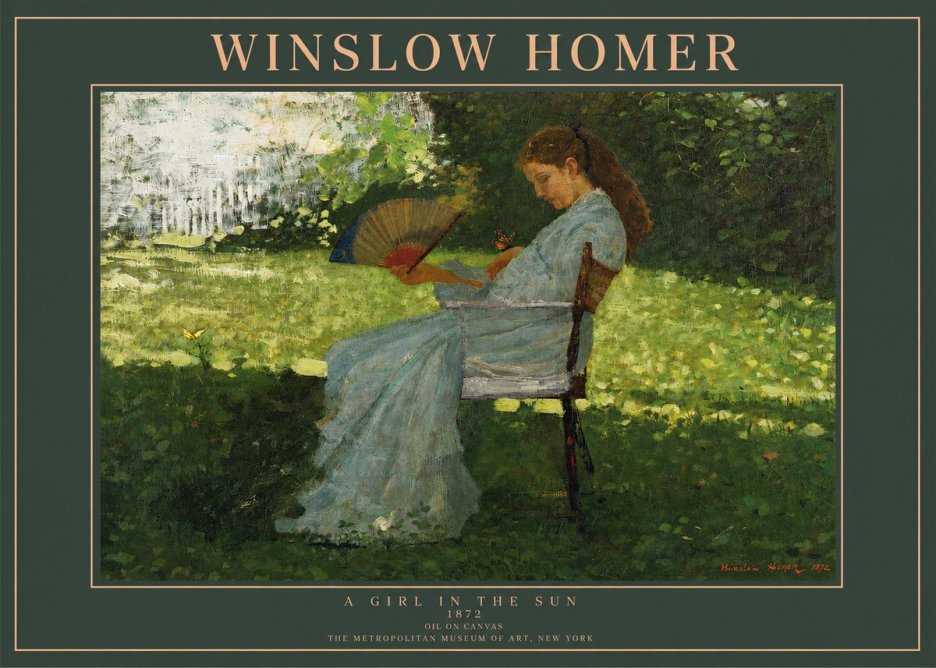 Winslow Homer A Girl in the Sun No2 - Poszter