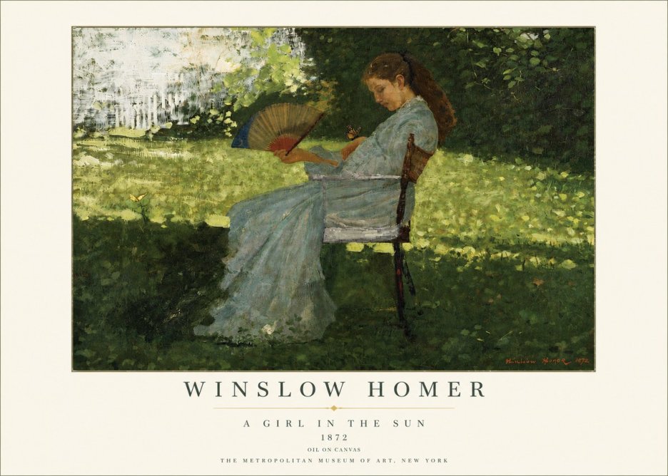 Winslow Homer A Girl in the Sun No3 - Poszter
