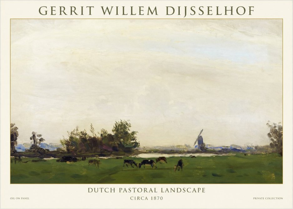 Gerrit Willem Dijsselhof Dutch Pastoral Landscape No1 - Poszter