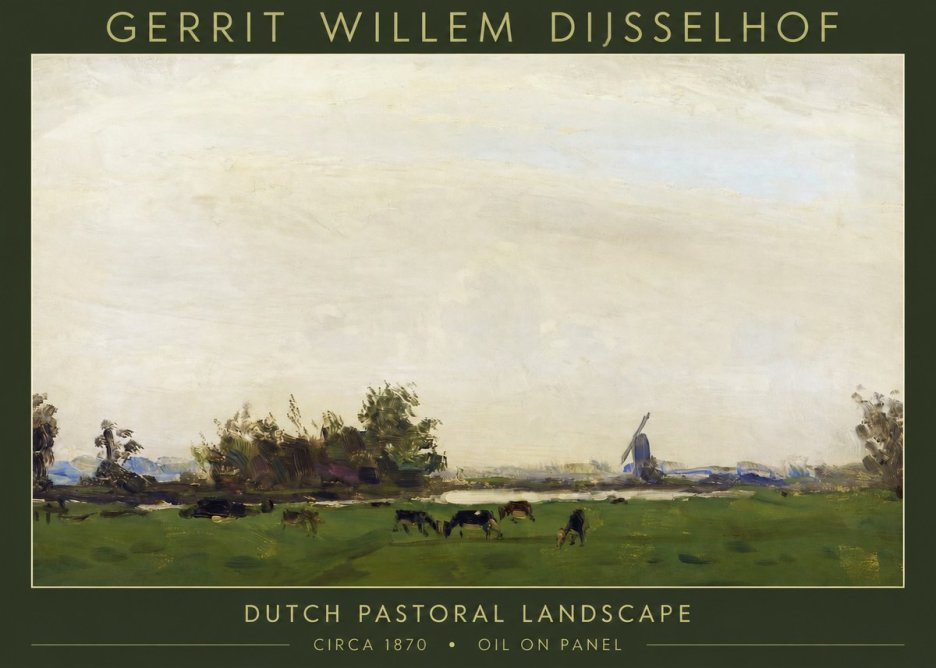 Gerrit Willem Dijsselhof Dutch Pastoral Landscape No2 - Poszter