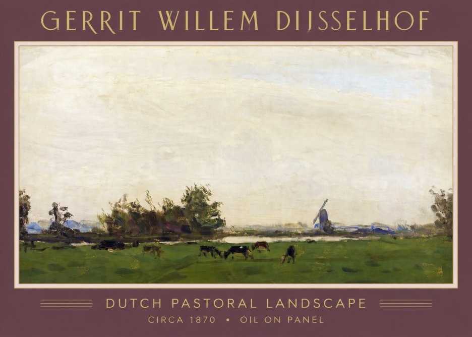 Gerrit Willem Dijsselhof Dutch Pastoral Landscape No4 - Poszter