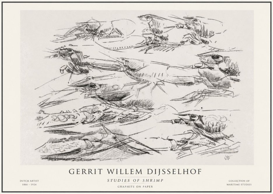 Gerrit Willem Dijsselhof Studies of Birds in Motion No6 - Poszter