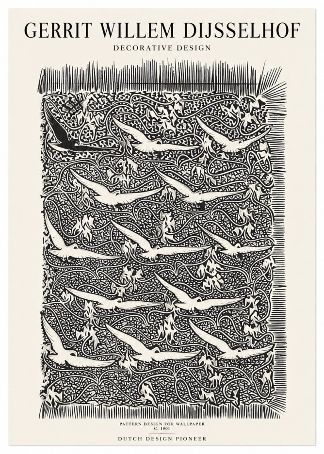 Gerrit Willem Dijsselhof Decorative Design No1 - Poszter