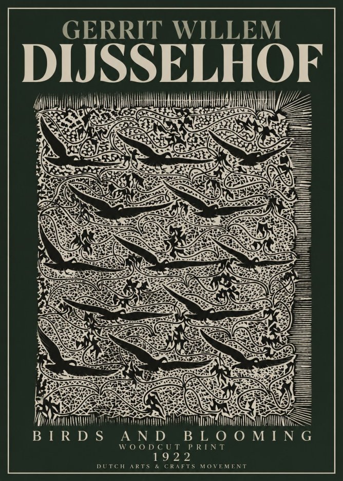 Gerrit Willem Dijsselhof Decorative Design No4 - Poszter