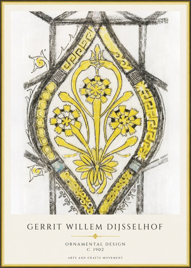 Gerrit Willem Dijsselhof Ornamental Design No1 - Poszter