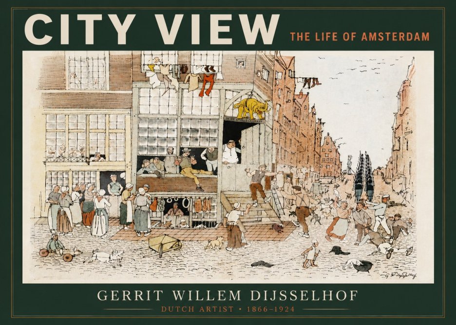 Gerrit Willem Dijsselhof Street Scene in Amsterdam No4 - Poszter