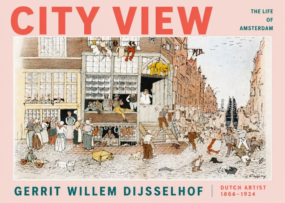 Gerrit Willem Dijsselhof Street Scene in Amsterdam No5 - Poszter