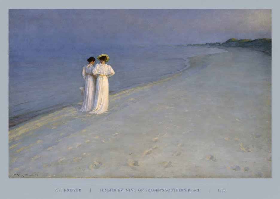 P.S. Krøyer Summer Evening on Skagen's Southern Beach No5 - Poszter