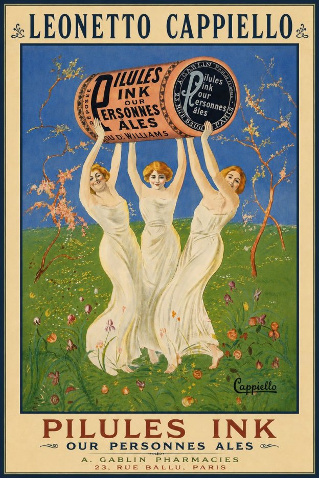 Leonetto Cappiello Pilules Ink Our Personnes Ales No5 - Poszter