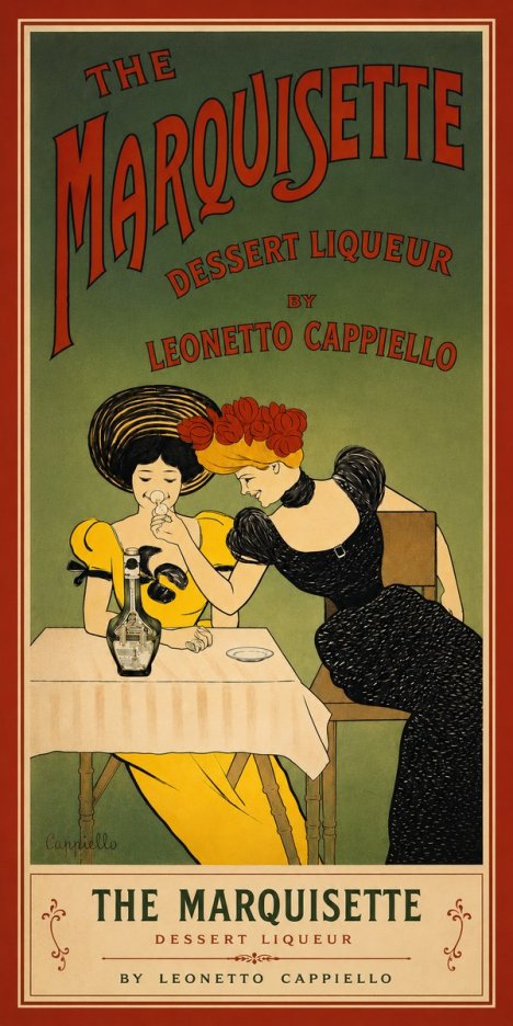 Leonetto Cappiello The Marquisette Dessert Liqueur No4 - Poszter