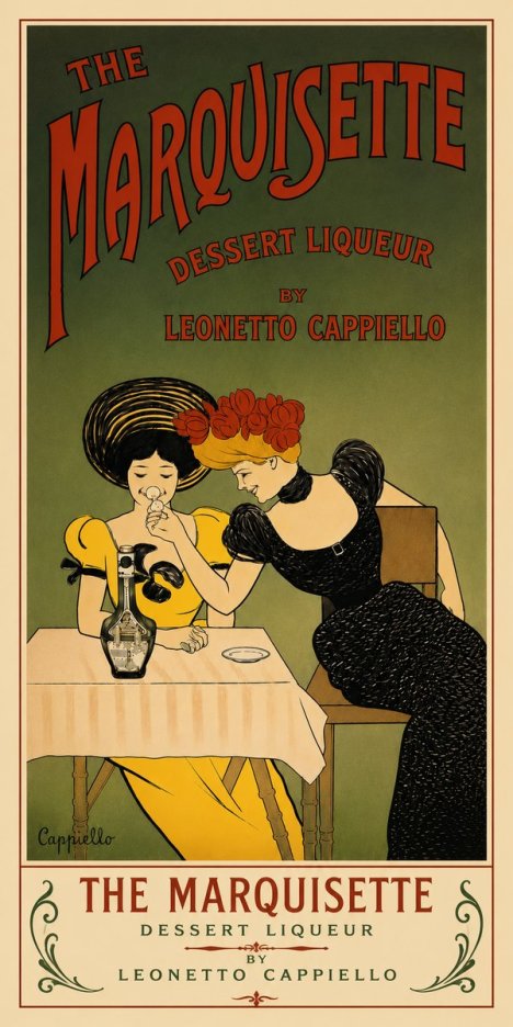 Leonetto Cappiello The Marquisette Dessert Liqueur No6 - Poszter