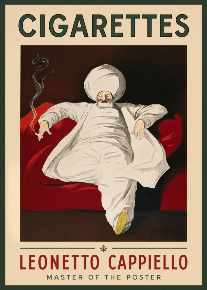 Leonetto Cappiello Cigarettes No1 - Poszter